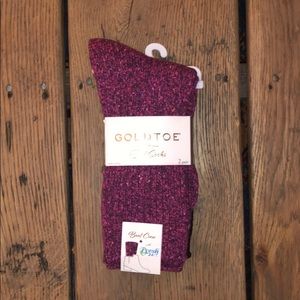 NWT Goldtoe Boot Socks. Two pair. Size 6-9.